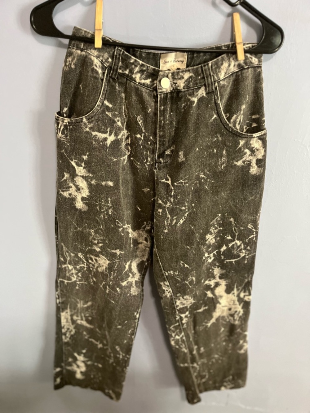 Acid Wash Black & White Women’s Jeans